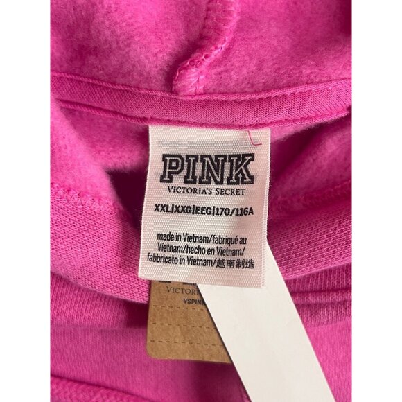 Victoria's Secret PINK Hoodie Cropped Script Logo Soft & Comfy XXL - Picture 4 of 5
